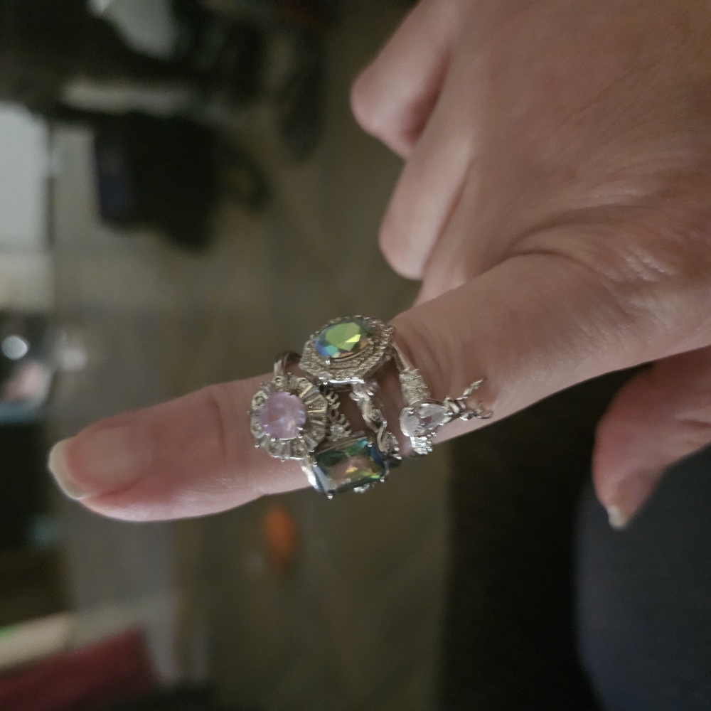 Fragrant Jewels Silver and Green Statement Ring